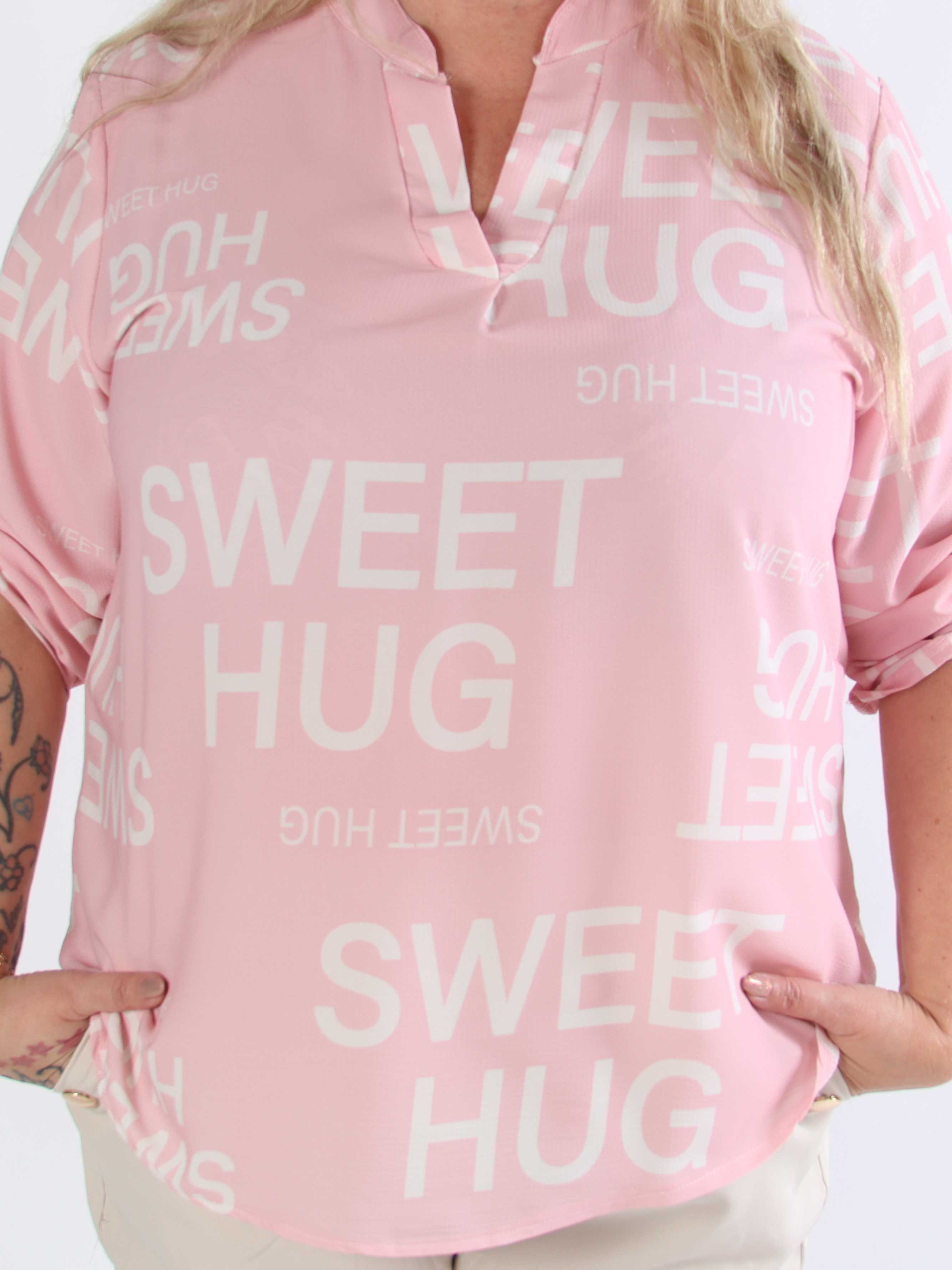 Vanesa Graphic - Söt tunika i viskos i plusstorlek med text